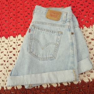 Vintage High-Waisted Denim Shorts